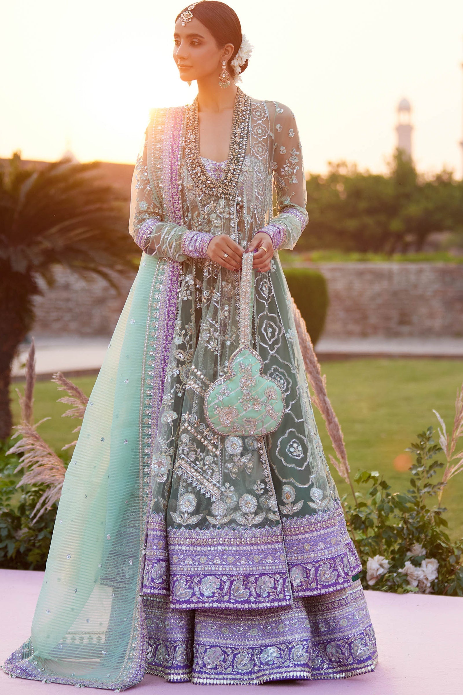 ZARQAH-E-PISTACHIO (ZC25-03) – authentic Pakistani dress from the Gossamer 25 collection for women in the UK