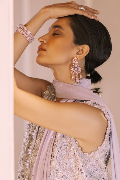 Elan | Demi Couture Onirique | CRISTALLIN LILAS (EP-20653) - Designer Dress with Intricate embroidery and embellishments. Shop elegent wedding dress at Maria Faisal.