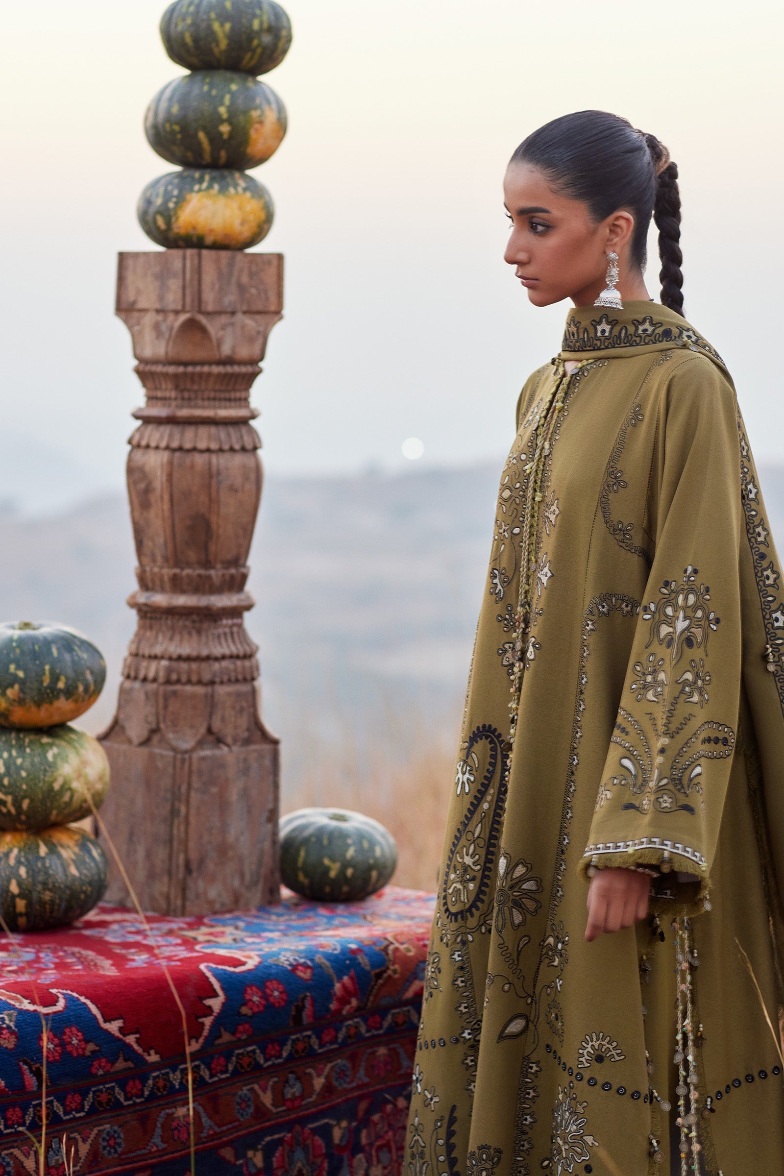 Zaha | Winter 25 | NAYRA (ZW25-07) - Luxury Dress - available at Maria Faisal in UK and USA.