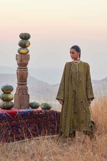 Zaha | Winter 25 | NAYRA (ZW25-07) - Luxury Dress - available at Maria Faisal in UK and USA.