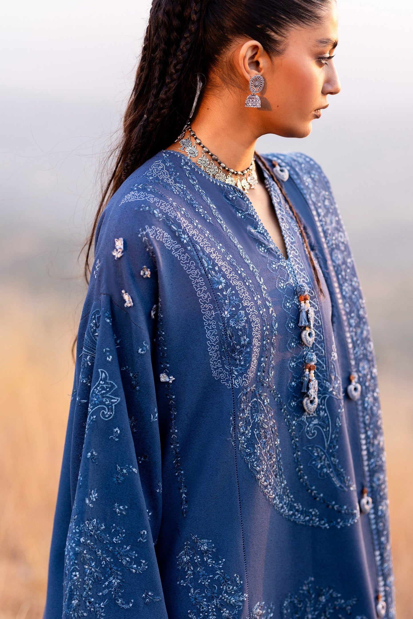 Zaha | Winter 25 | SCHEREZADE (ZW25-08) - Luxury Dress - available at Maria Faisal in UK and USA.
