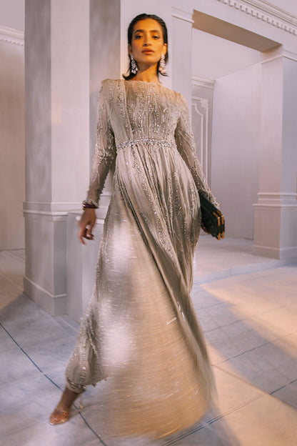 Elan | Demi Couture Onirique | LUISANTE D'OR (EP-20856) - Designer Dress with Intricate embroidery and embellishments. Shop elegent wedding dress at Maria Faisal.