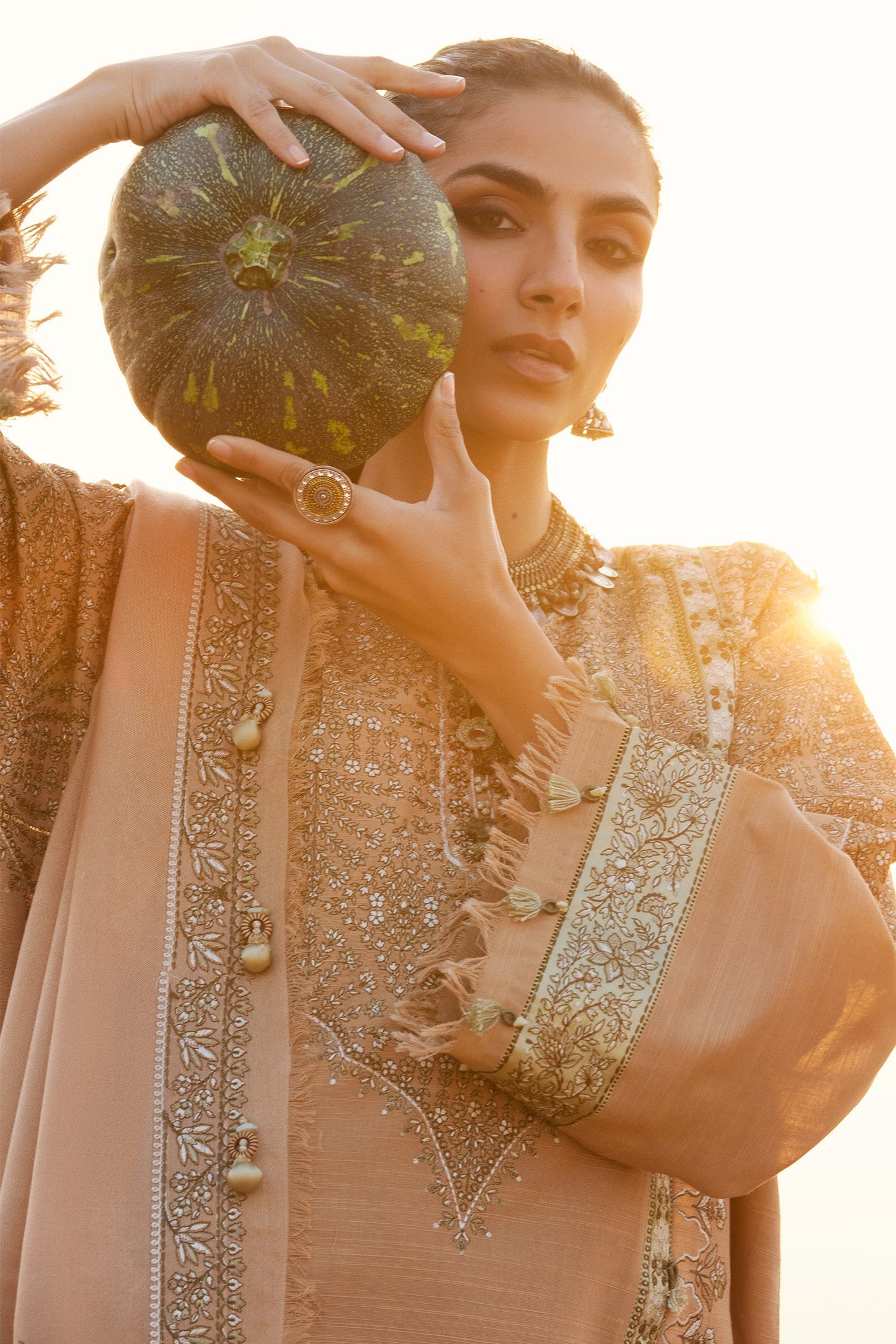 Zaha | Winter 25 | NEELAM (ZW25-01) - Luxury Dress - available at Maria Faisal in UK and USA.
