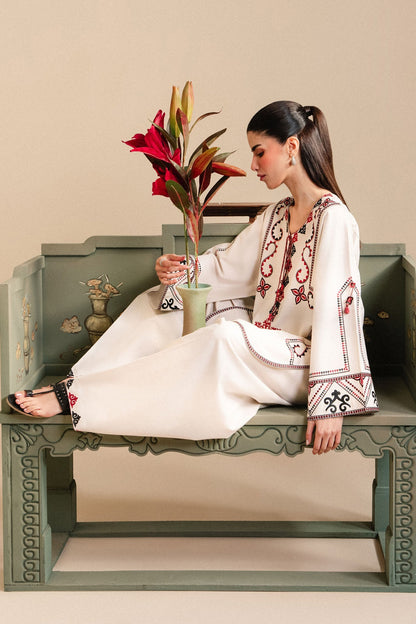 Elan | Winter Basics 25 | MEHR (ERW-21568) - Casual Dress - available at Maria Faisal in UK and USA.