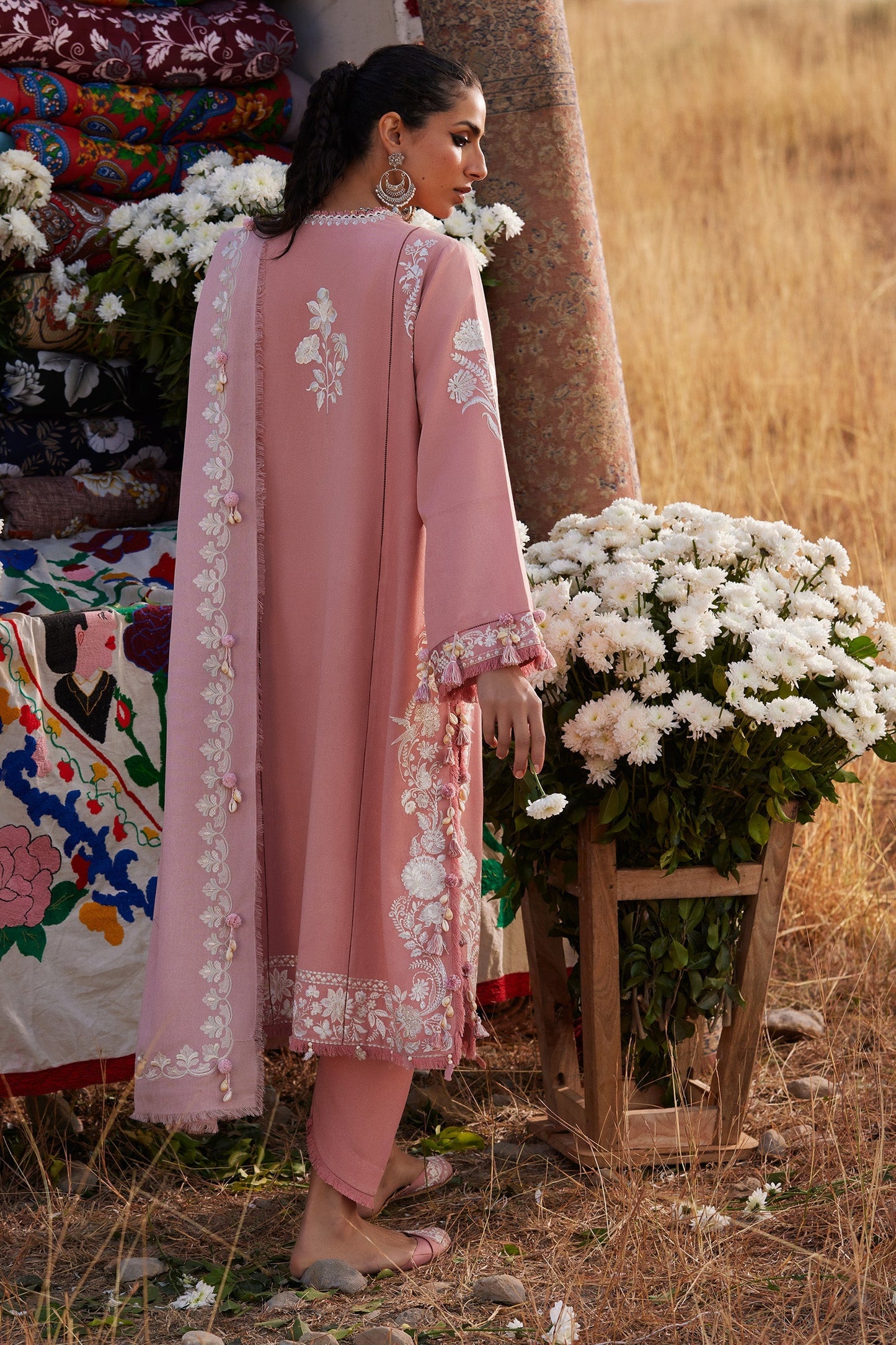 Zaha | Winter 25 | NIRA (ZW25-05) - Luxury Dress - available at Maria Faisal in UK and USA.