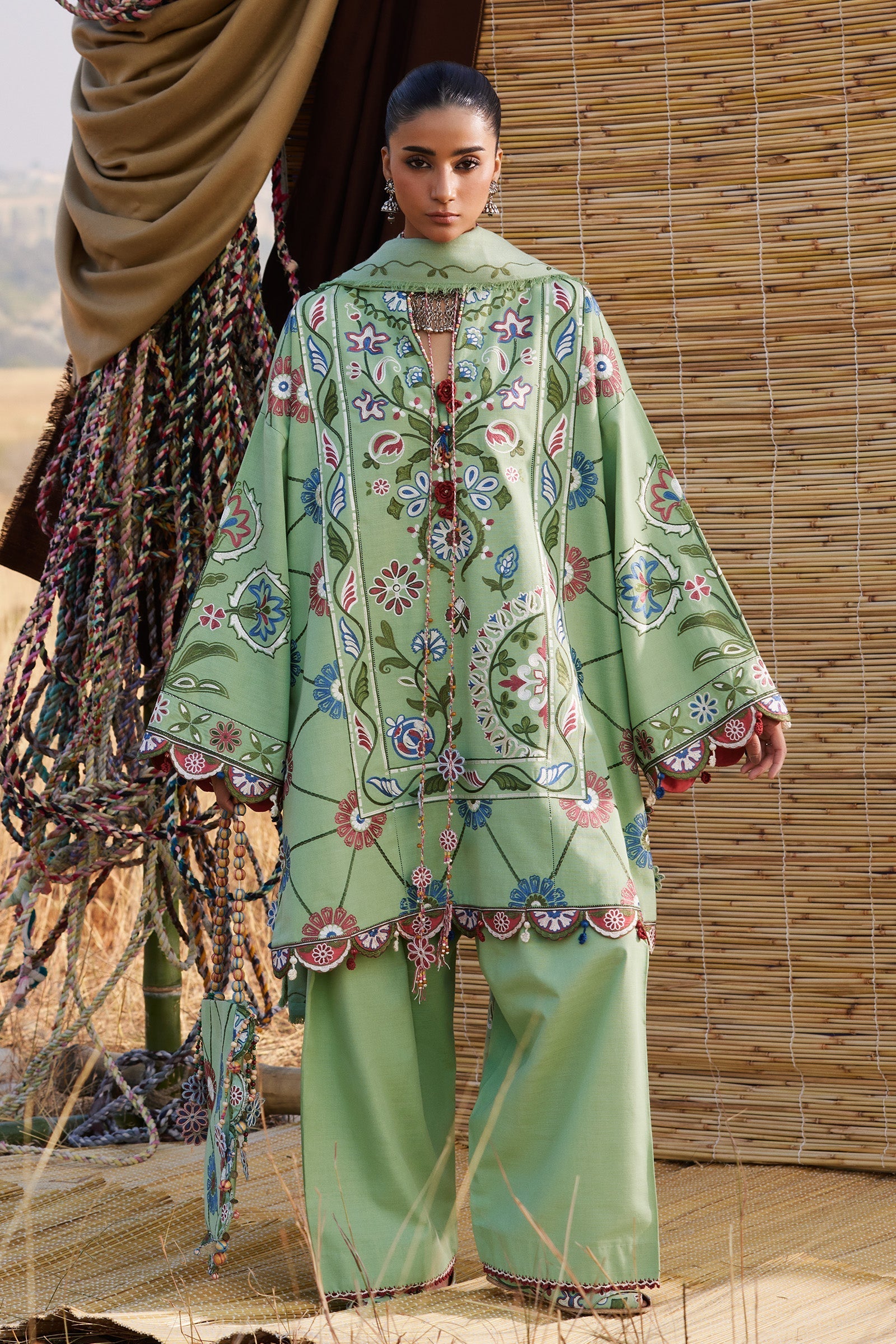 Zaha | Winter 25 | NARMEEN (ZW25-03) - Luxury Dress - available at Maria Faisal in UK and USA.