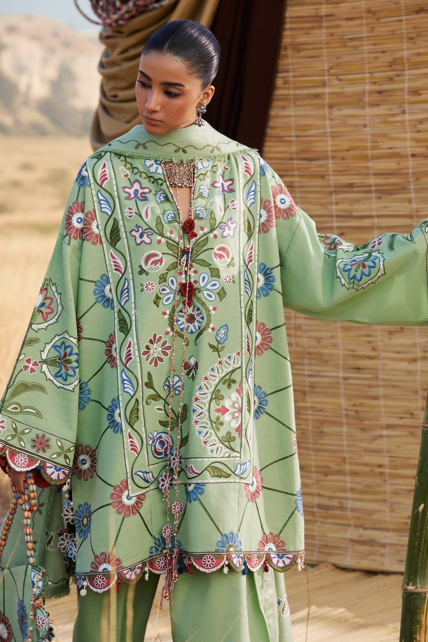 Zaha | Winter 25 | NARMEEN (ZW25-03) - Luxury Dress - available at Maria Faisal in UK and USA.