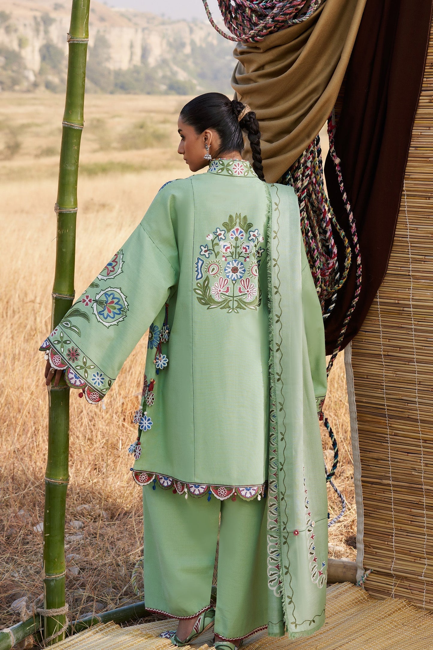 Zaha | Winter 25 | NARMEEN (ZW25-03) - Luxury Dress - available at Maria Faisal in UK and USA.