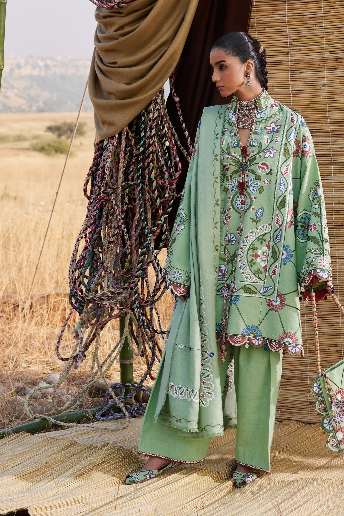 Zaha | Winter 25 | NARMEEN (ZW25-03) - Luxury Dress - available at Maria Faisal in UK and USA.