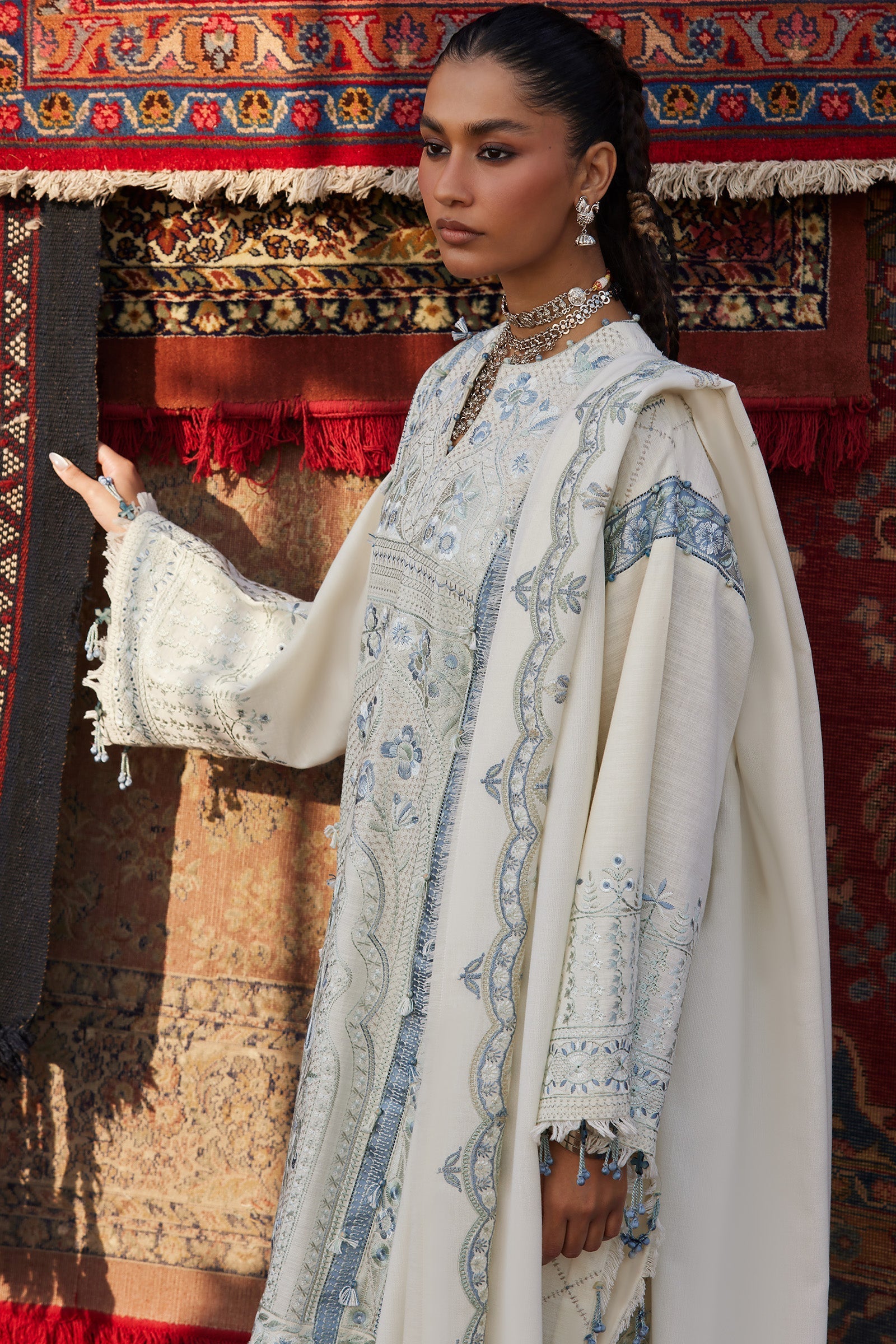 Zaha | Winter 25 | LEILA (ZW25-02) - Luxury Dress - available at Maria Faisal in UK and USA.