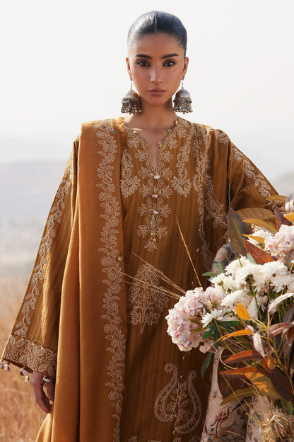 Zaha | Winter 25 | HEER (ZW25-10) - Luxury Dress - available at Maria Faisal in UK and USA.