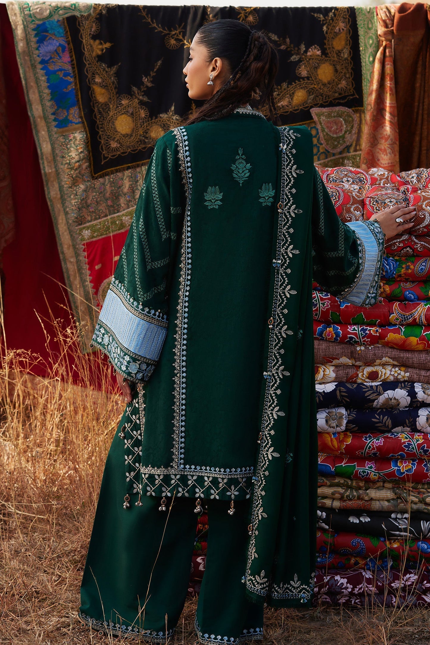 Zaha | Winter 25 | YASMIN (ZW25-09) - Luxury Dress - available at Maria Faisal in UK and USA.