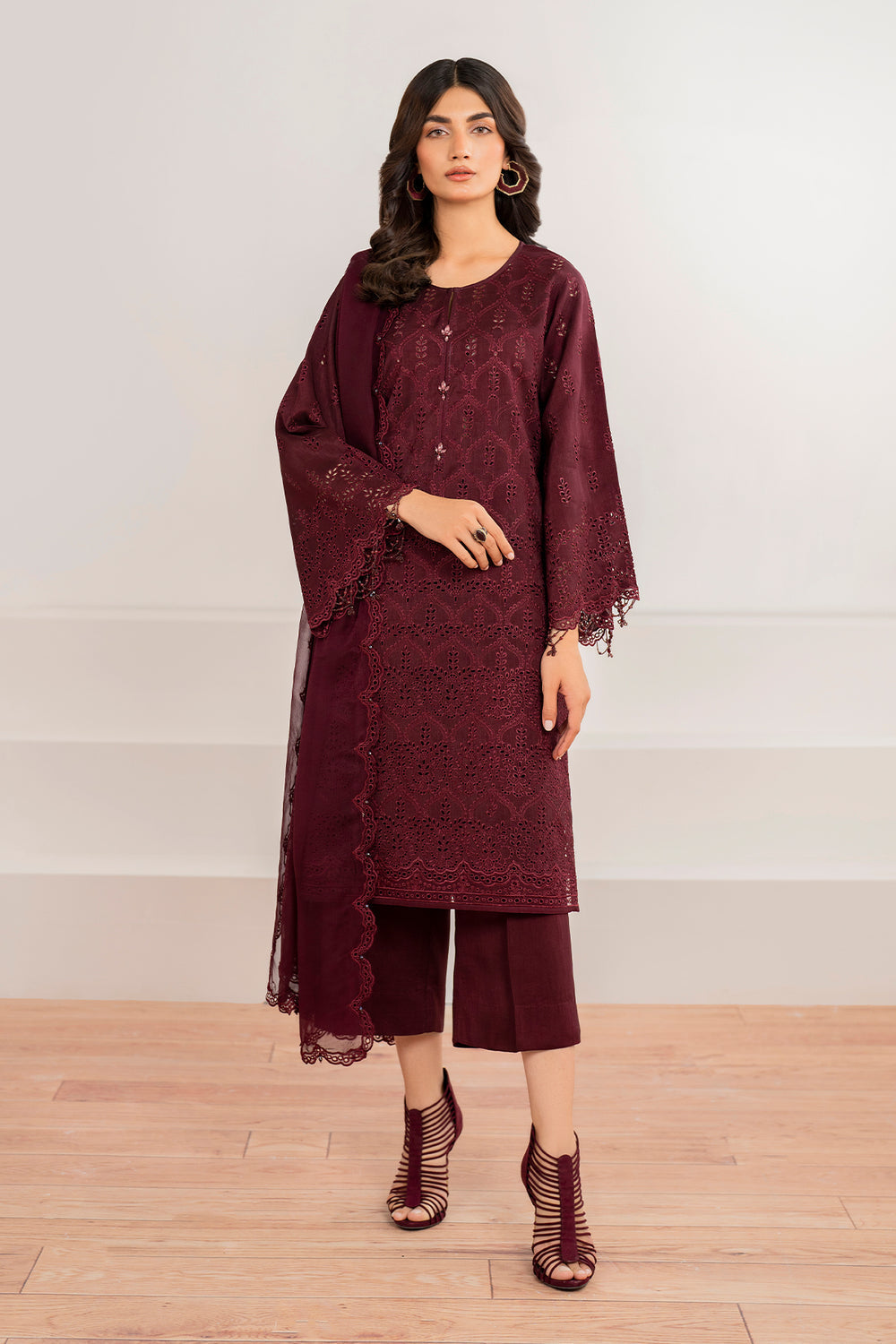 Baroque | Formals Collection | EMBROIDERED CHIFFON UF-690 - Formal Dress - available at Maria Faisal in UK and USA.