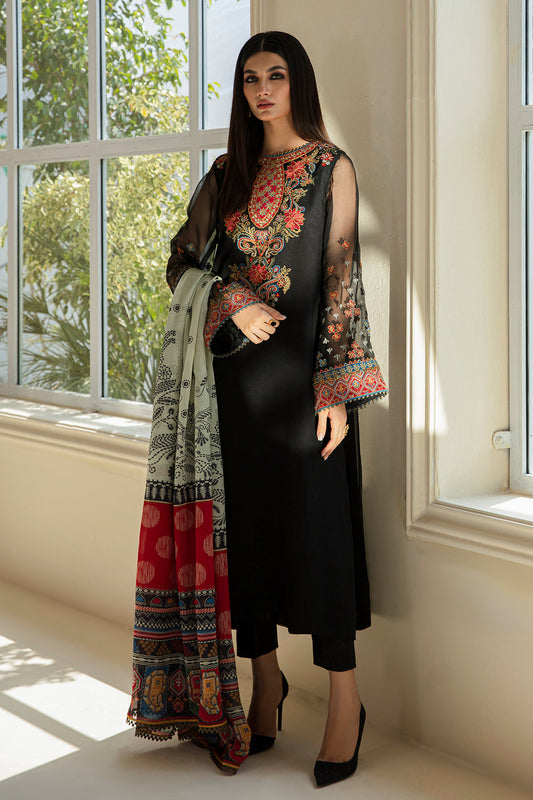 Baroque | Formals Collection | EMBROIDERED CHIFFON UF-388 - Formal Dress - available at Maria Faisal in UK and USA.