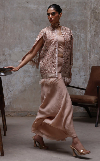 Threads and Motifs | Formal Dresses 25 | Organza Embroidered Jacket With Inner