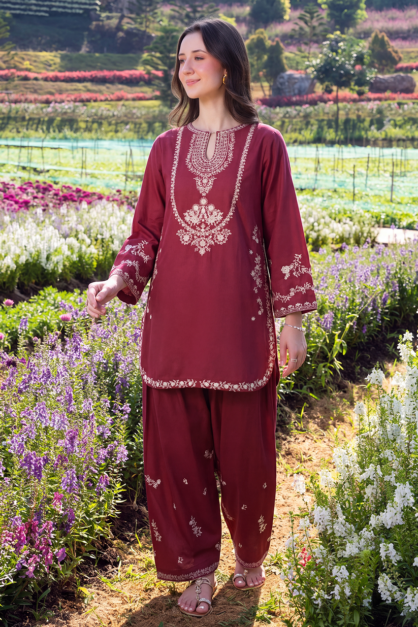 Saad Shaikh | Ease Fall Edit 26 | Cherie - Casual Dress - available at Maria Faisal in UK and USA.
