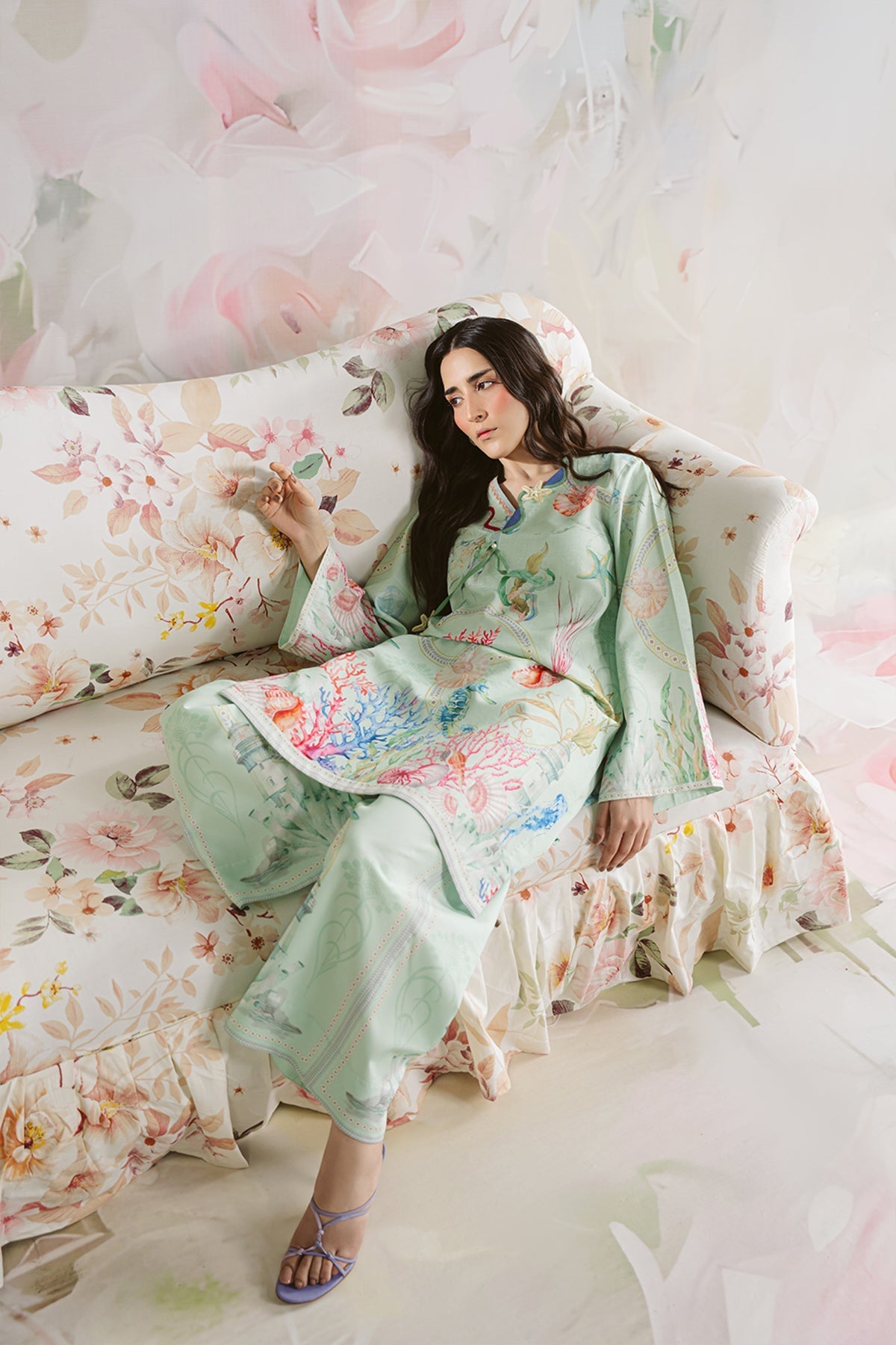 Vanya | Co Ords | CO-135 - Casual Dress - available at Maria Faisal in UK and USA.