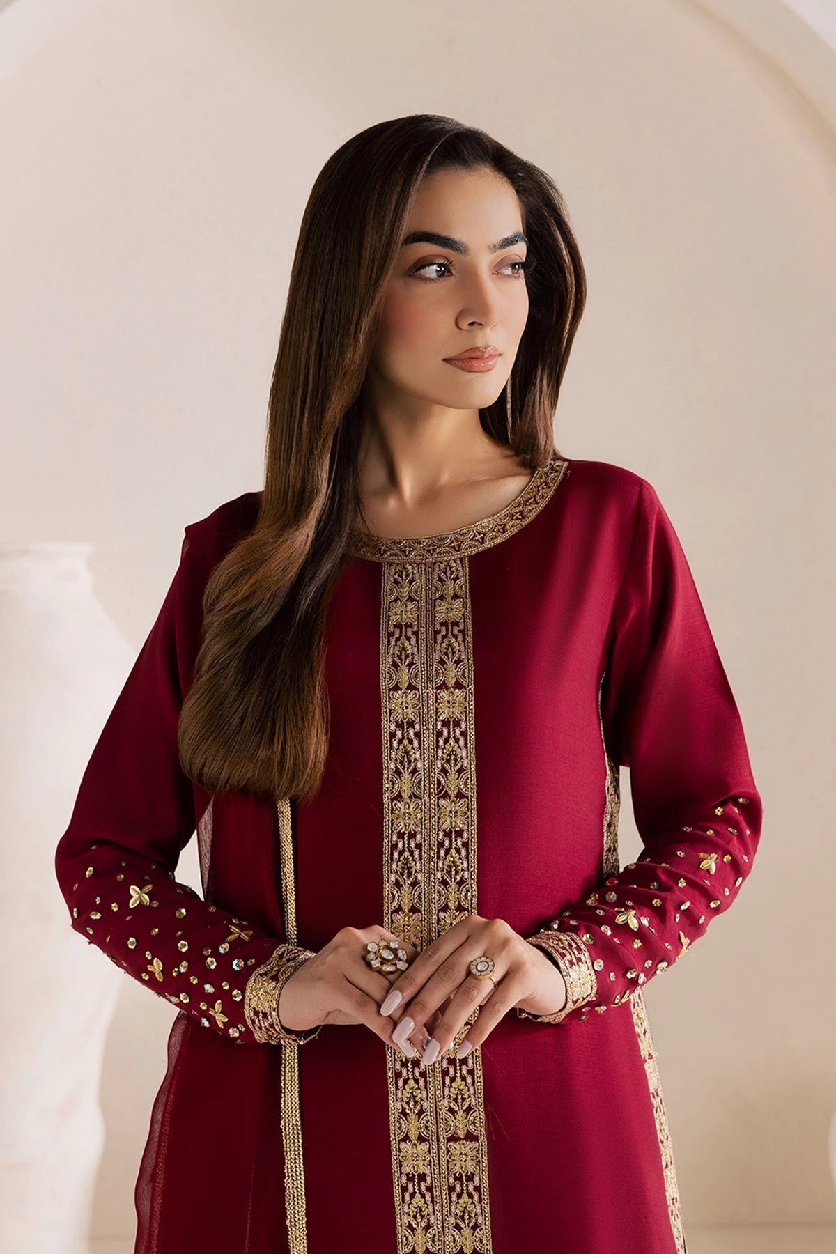 Vanya | Solana Luxe Pret | FF-81 - Luxury Dress - available at Maria Faisal in UK and USA.