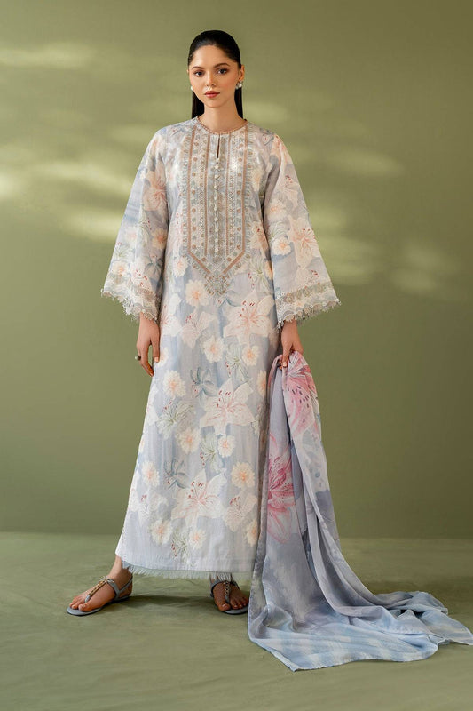 Baroque | Eid Printique | EMBROIDERED PRINTED LAWN UF-4166 by Maria Faisal - Registered Vendor of : Baroque - type : Ladies Clothes - 100% original wedding dresses