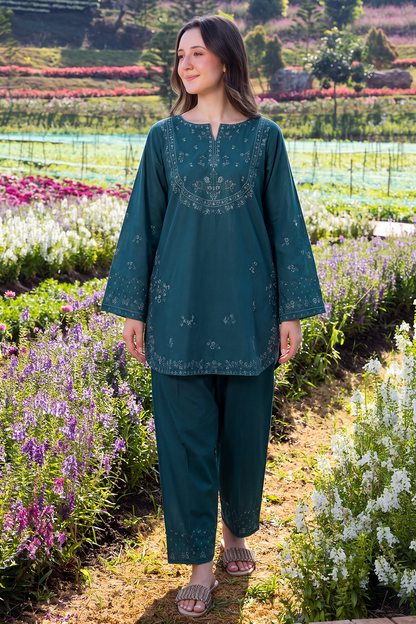 Saad Shaikh | Ease Fall Edit 26 | Azalea - Casual Dress - available at Maria Faisal in UK and USA.