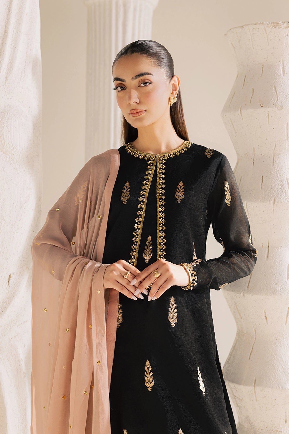 Vanya | Solana Luxe Pret |   FF-82 - Luxury Dress - available at Maria Faisal in UK and USA.