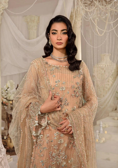 Elaf Premium | Evara Formals 24 | EFE-06 ZYVA - Designer Dress with Intricate embroidery and embellishments. Shop elegent wedding dress at Maria Faisal.