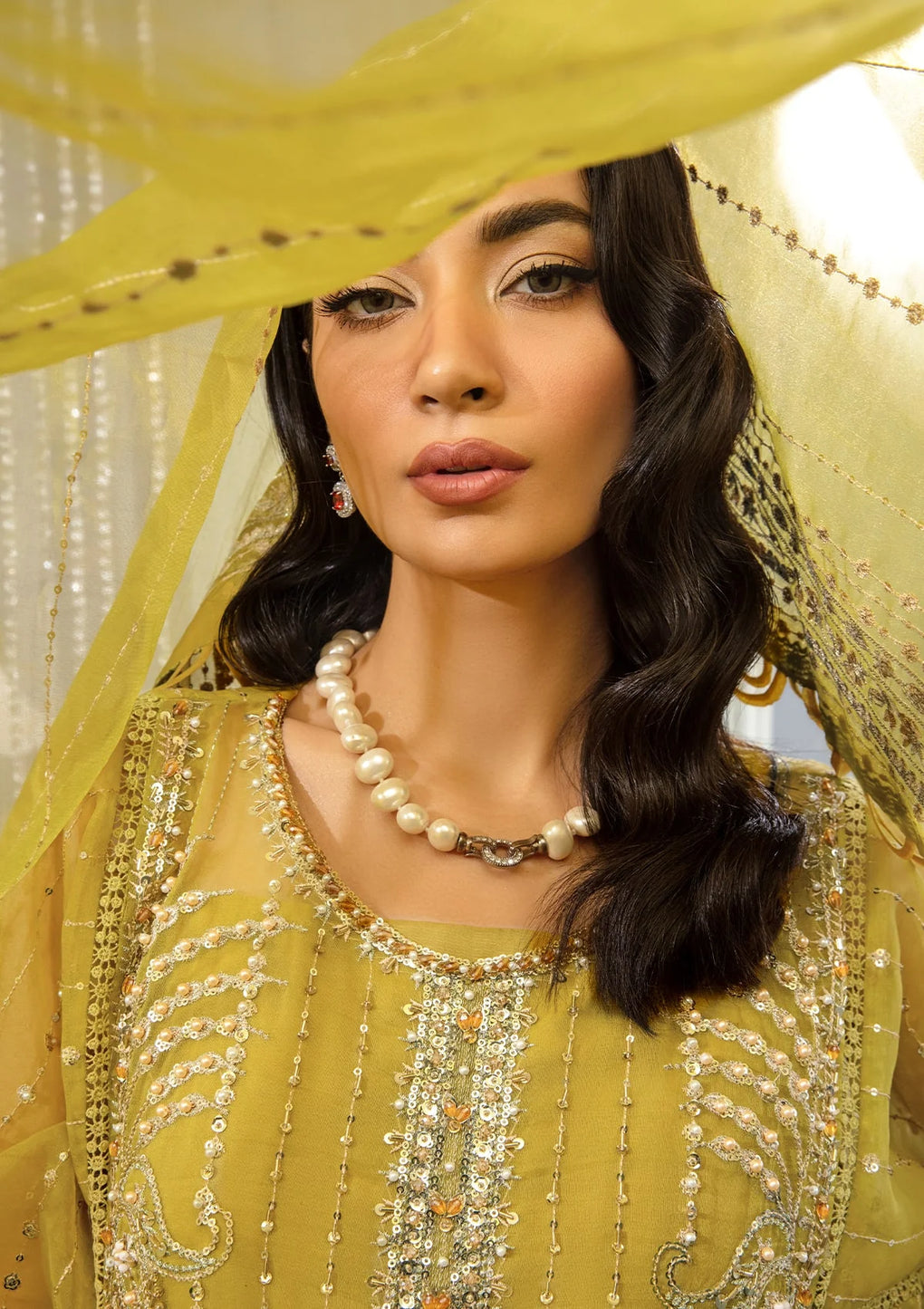 Elaf Premium | Evara Formals 24 | EFE-03 SUNLIT - Designer Dress with Intricate embroidery and embellishments. Shop elegent wedding dress at Maria Faisal.