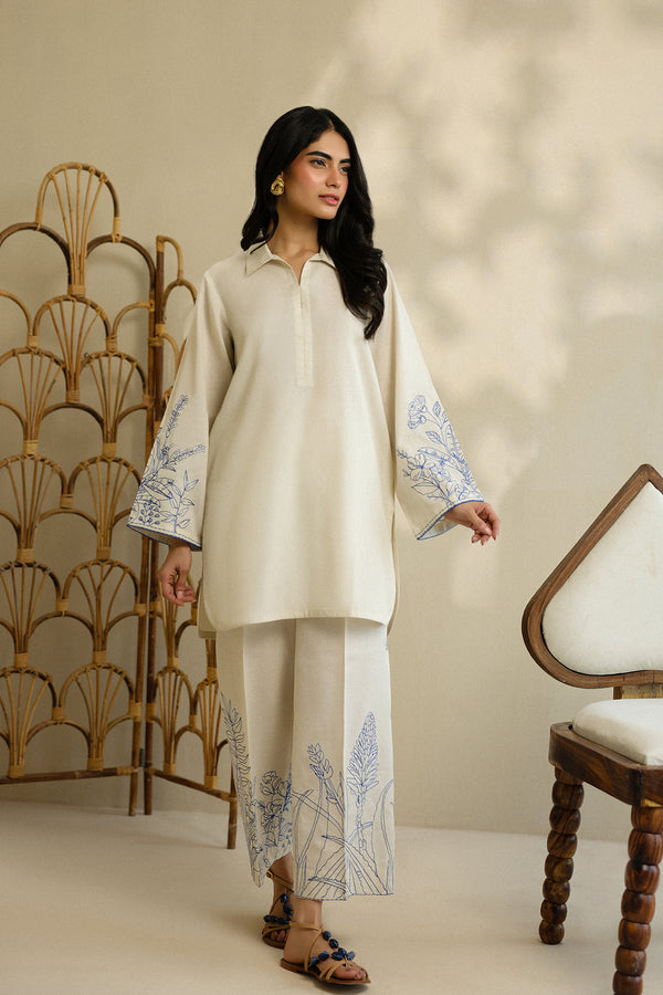 Sahar | Pre Essential Emb Edit | Camellia Pearl - Ladies Clothes - Maria Faisal