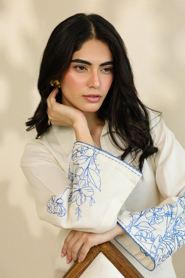 Sahar | Pre Essential Emb Edit | Camellia Pearl - Ladies Clothes - Maria Faisal