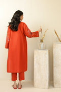 Sahar | Pre Essential Emb Edit | Burnt Citrus - Ladies Clothes - Maria Faisal