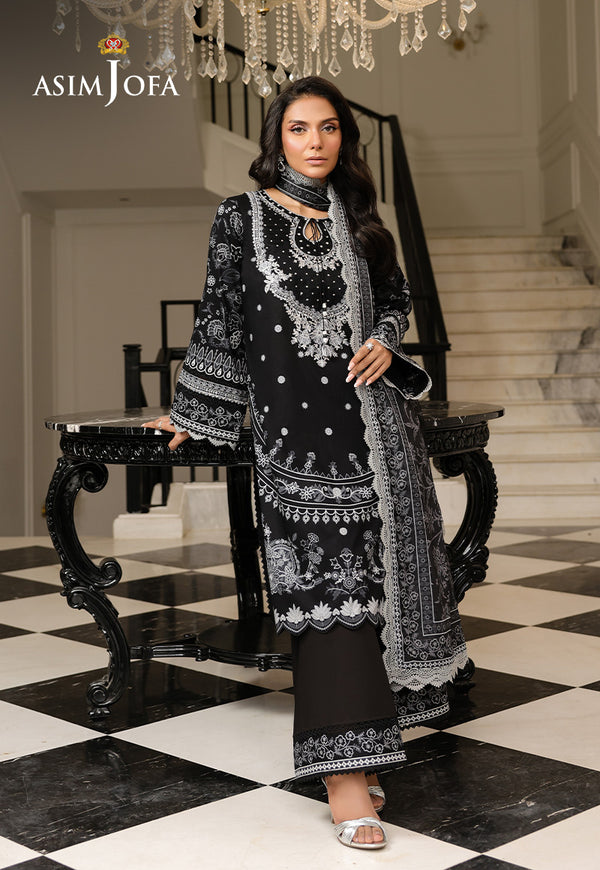 Asim Jofa | Summer Rhapsody | AJMCH-06 EMBROIDERED LAWN - Ladies Clothes - Maria Faisal