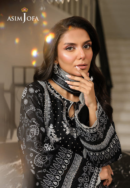Asim Jofa | Summer Rhapsody | AJMCH-06 EMBROIDERED LAWN - Ladies Clothes - Maria Faisal