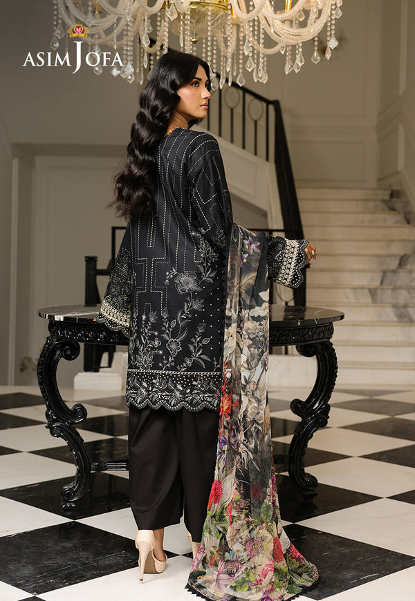 Asim Jofa | Summer Rhapsody | AJMCH-12 EMBROIDERED LAWN - Ladies Clothes - Maria Faisal