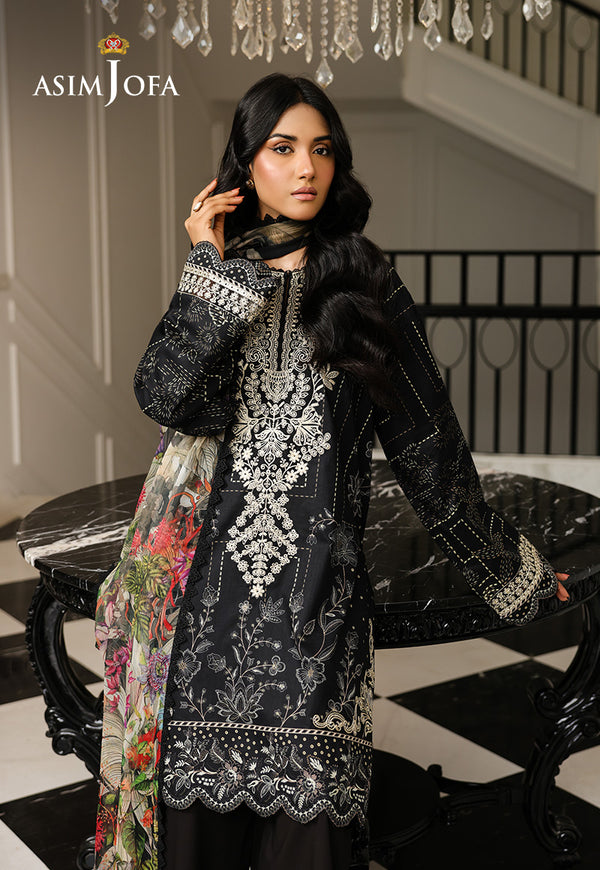 Asim Jofa | Summer Rhapsody | AJMCH-12 EMBROIDERED LAWN - Ladies Clothes - Maria Faisal