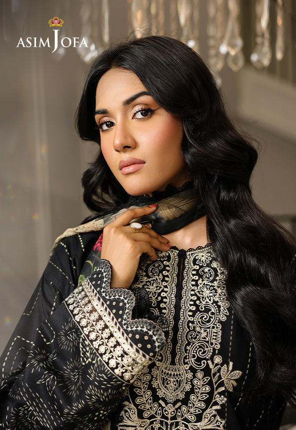 Asim Jofa | Summer Rhapsody | AJMCH-12 EMBROIDERED LAWN - Ladies Clothes - Maria Faisal