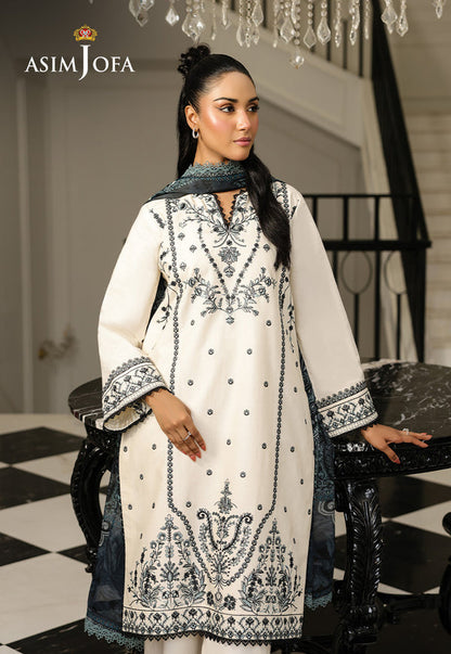 Asim Jofa | Summer Rhapsody | AJMCH-02 EMBROIDERED CAMBRIC - Ladies Clothes - Maria Faisal