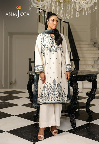 Asim Jofa | Summer Rhapsody | AJMCH-02 EMBROIDERED CAMBRIC - Ladies Clothes - Maria Faisal