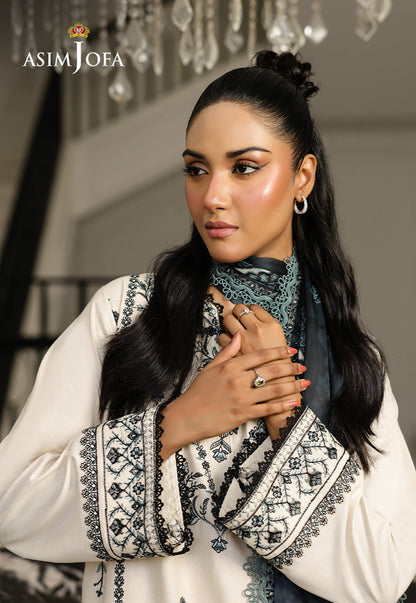 Asim Jofa | Summer Rhapsody | AJMCH-02 EMBROIDERED CAMBRIC - Ladies Clothes - Maria Faisal