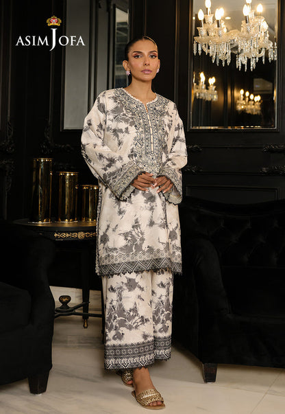 Asim Jofa | Summer Rhapsody | AJMCH-08 EMBROIDERED CAMBRIC - Ladies Clothes - Maria Faisal