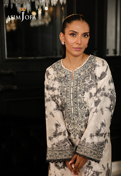 Asim Jofa | Summer Rhapsody | AJMCH-08 EMBROIDERED CAMBRIC - Ladies Clothes - Maria Faisal