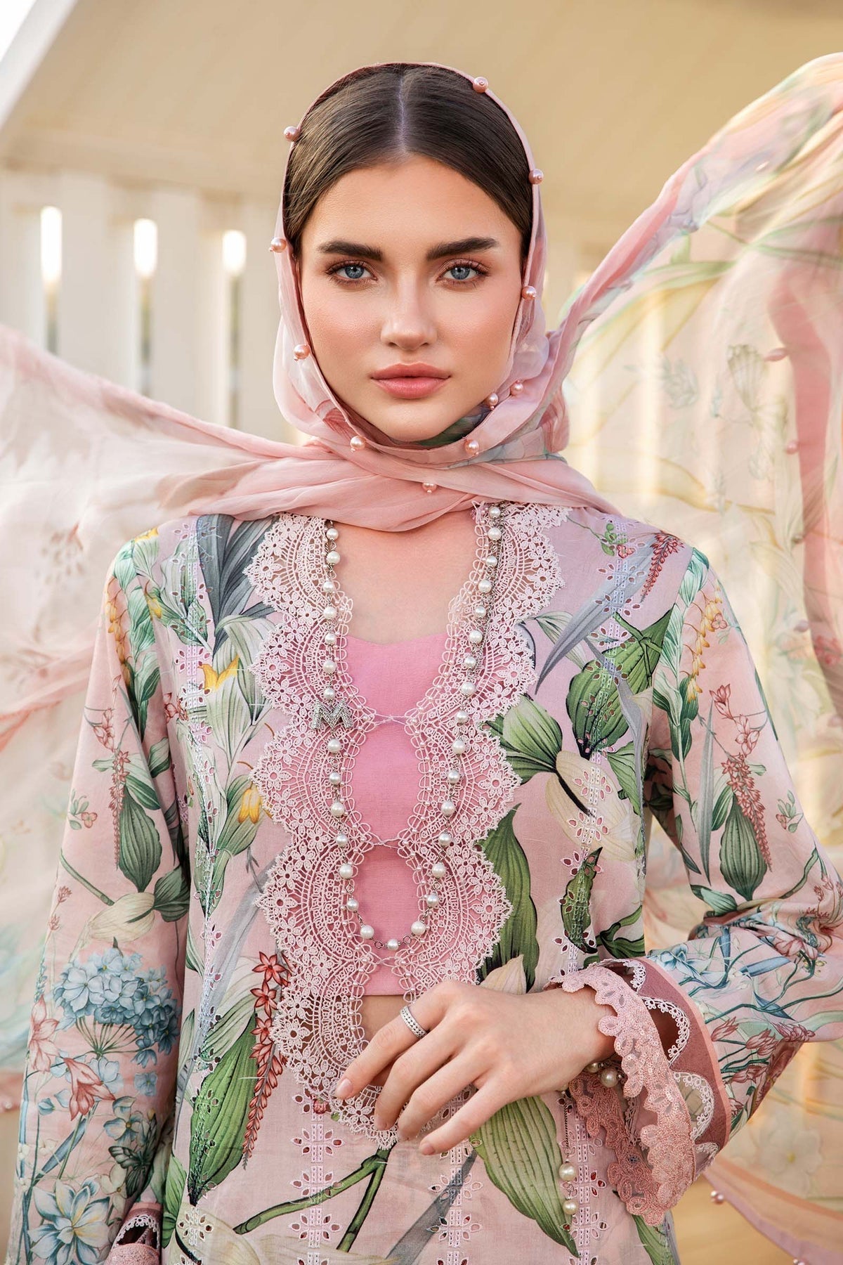 Maria B | M Prints 25 | MPT-2506-B by Maria Faisal - Registered Vendor of : Maria B - type : Ladies Clothes - 100% original wedding dresses