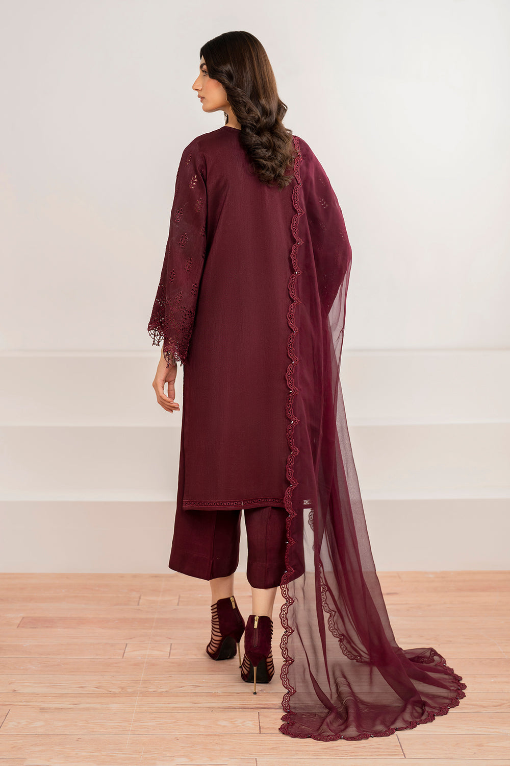 Baroque | Formals Collection | EMBROIDERED CHIFFON UF-690 - Formal Dress - available at Maria Faisal in UK and USA.
