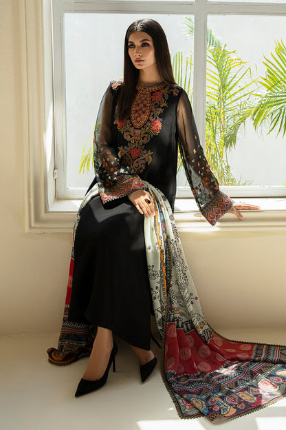 Baroque | Formals Collection | EMBROIDERED CHIFFON UF-388 - Formal Dress - available at Maria Faisal in UK and USA.