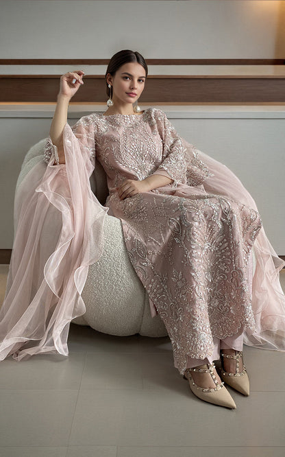 Threads and Motifs | Formal Dresses 25 | Net Embroidered Shirt - Ladies Clothes - Maria Faisal