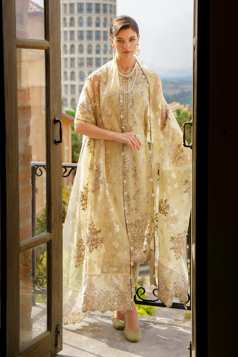 Baroque | Luxury Pret 24 | LAWN UF-584 - Designer Dress with Intricate embroidery and embellishments. Shop elegent wedding dress at Maria Faisal.