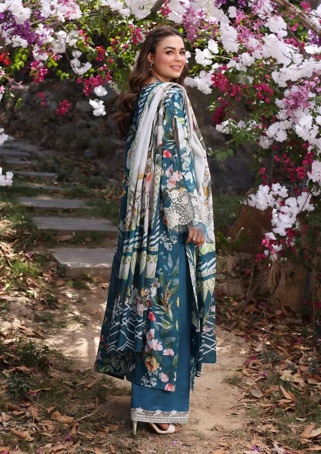 Elaf Premium | Prints Chikankari 24 | 02B SERENITA - Waniyas