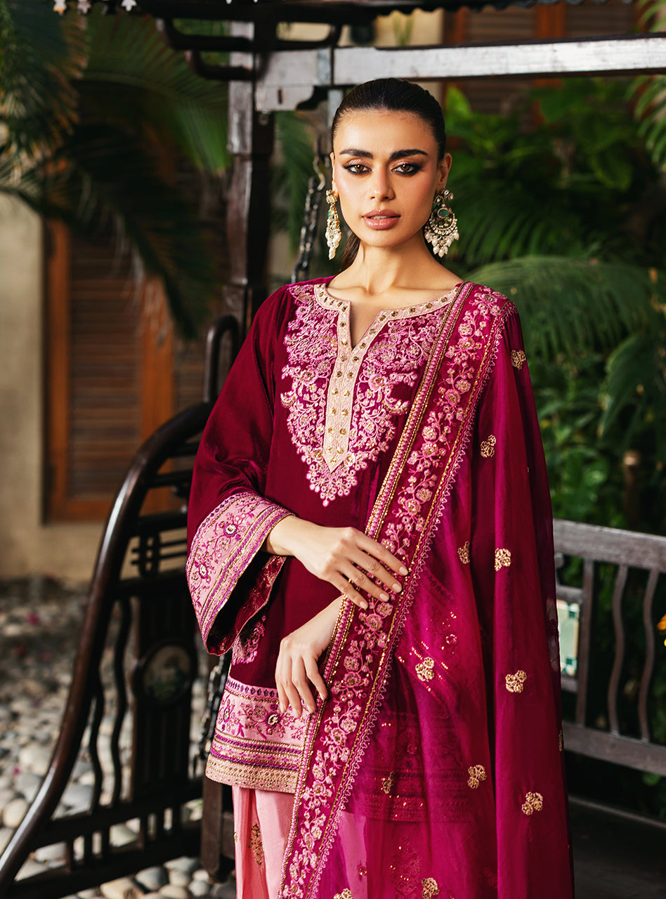 Zainab Chottani | Velvet 25 | Rubi - Formal Dress - available at Maria Faisal in UK and USA.
