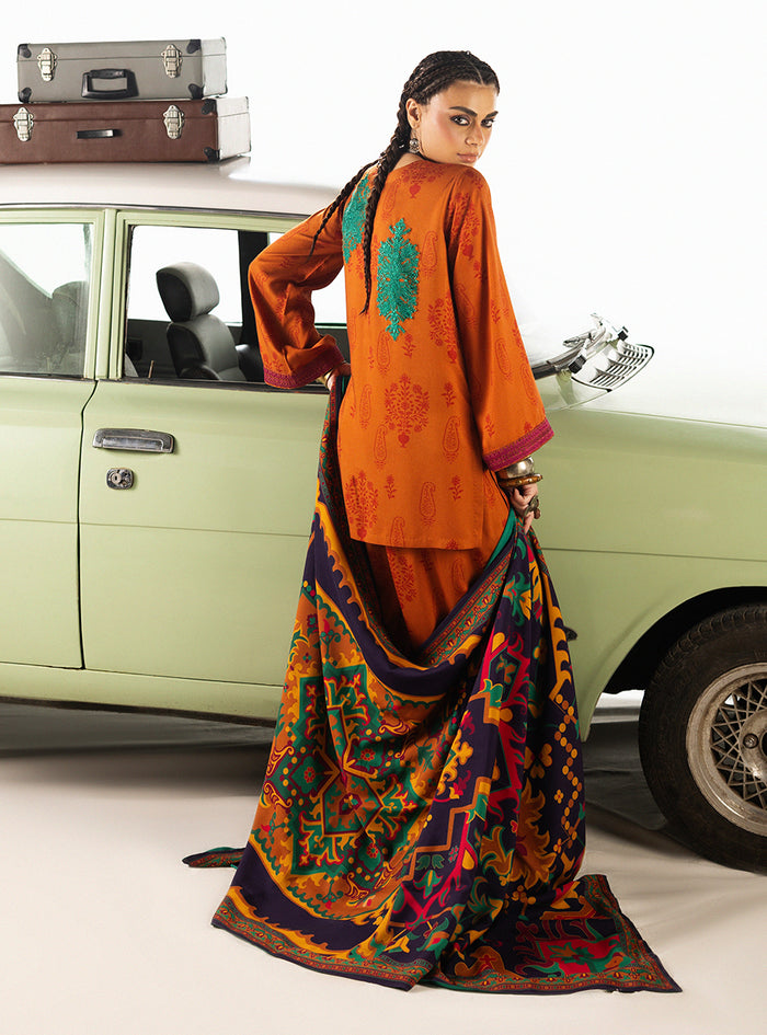 Zainab Chottani | Winter Shawl 25 | Suniva - D3 - Luxury Dress - available at Maria Faisal in UK and USA.