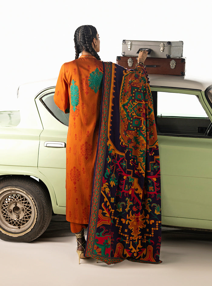 Zainab Chottani | Winter Shawl 25 | Suniva - D3 - Luxury Dress - available at Maria Faisal in UK and USA.