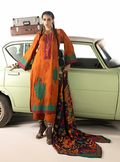 Zainab Chottani | Winter Shawl 25 | Suniva - D3 - Luxury Dress - available at Maria Faisal in UK and USA.